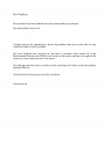noisy neighbour letter resolve